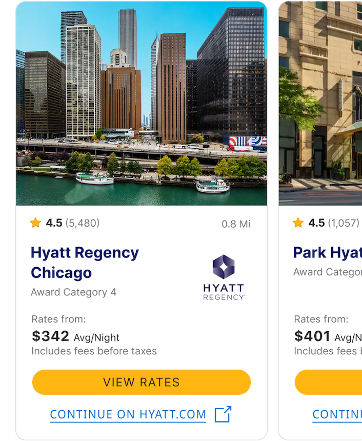 @Hyatt find me a hotel this weekend near Millennium Park in Chicago