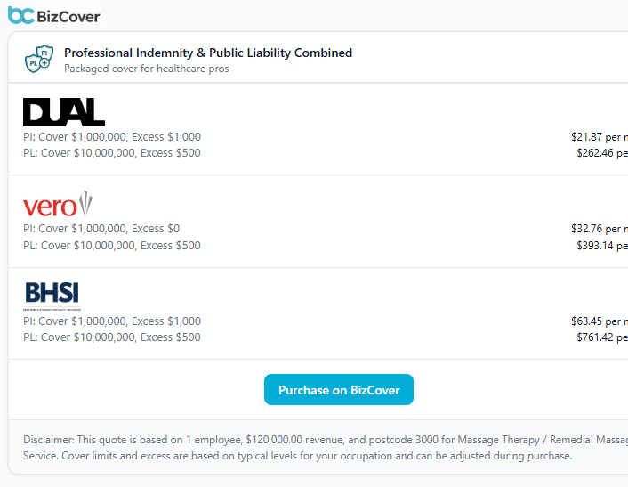 BizCover AU screenshot 3