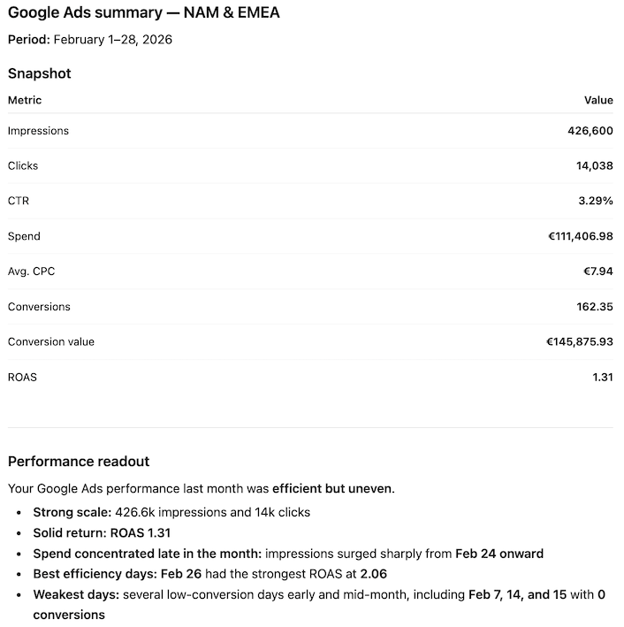 Supermetrics screenshot 2