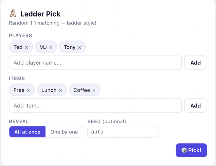 Ladder Pick screenshot 1