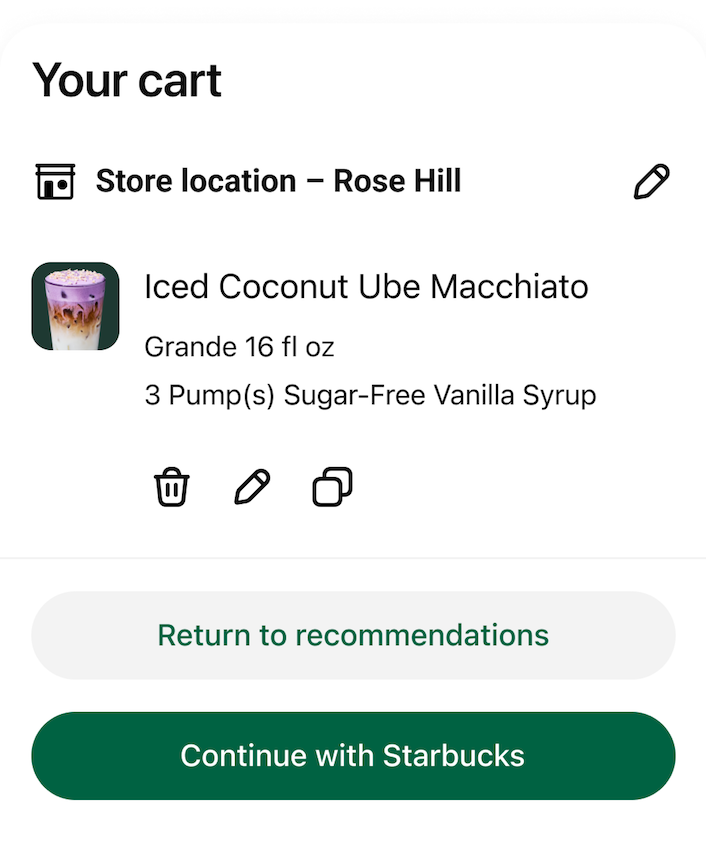 Starbucks screenshot 3