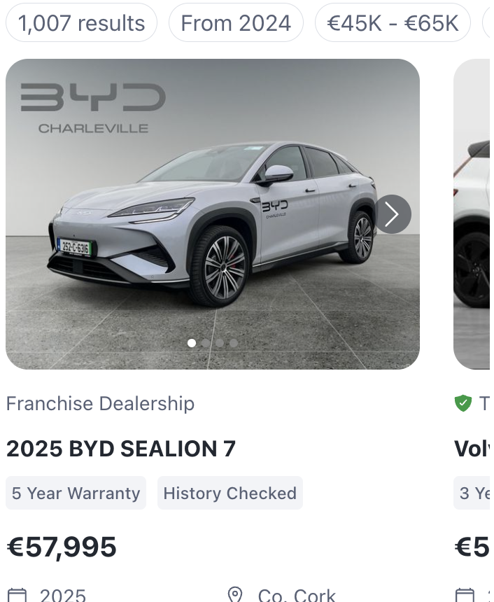 @DoneDeal Show me EVs