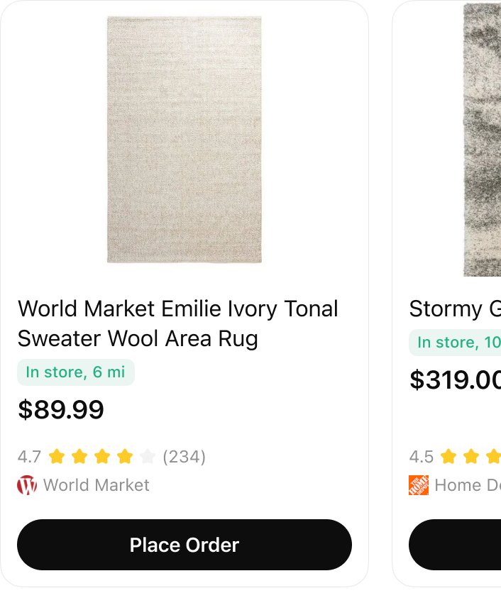 @Zen Shopping I need a rug that can be delivered to my home by tomorrow