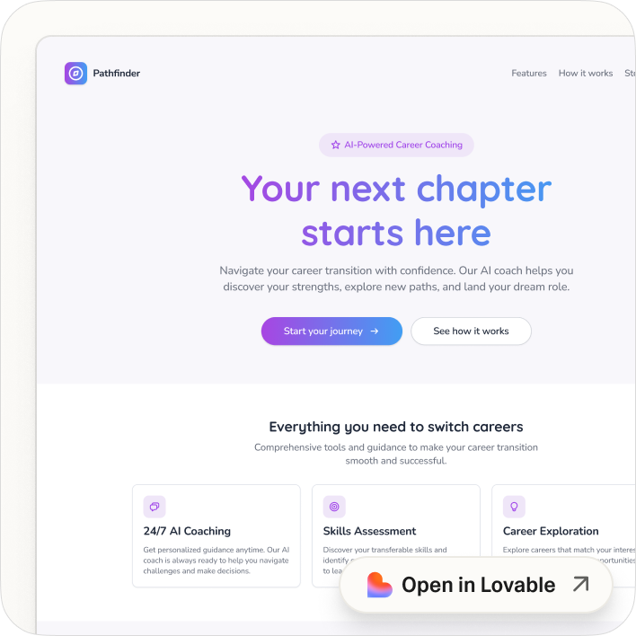 @Lovable build me an AI-powered coaching app