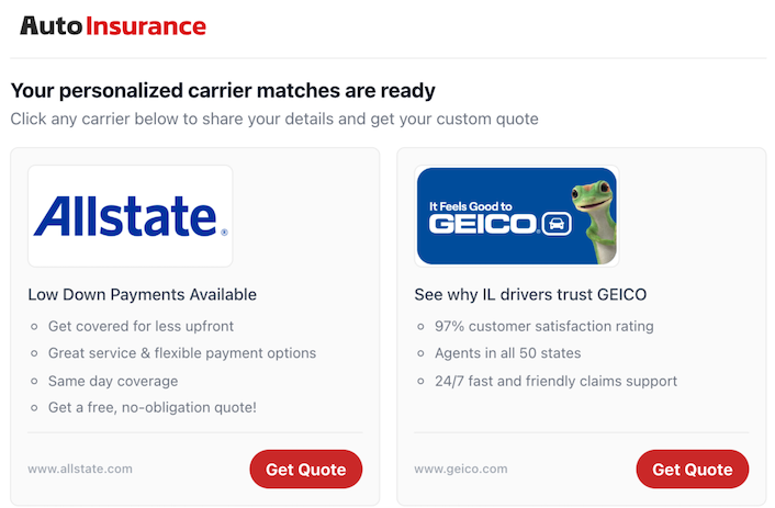 Autoinsurance.net screenshot 1