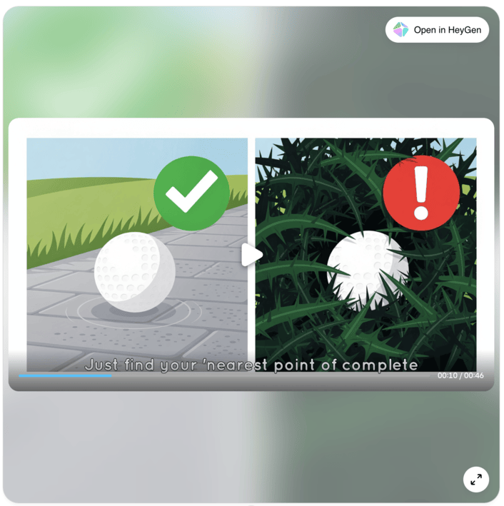 @HeyGen Create a video explaining the rules of golf