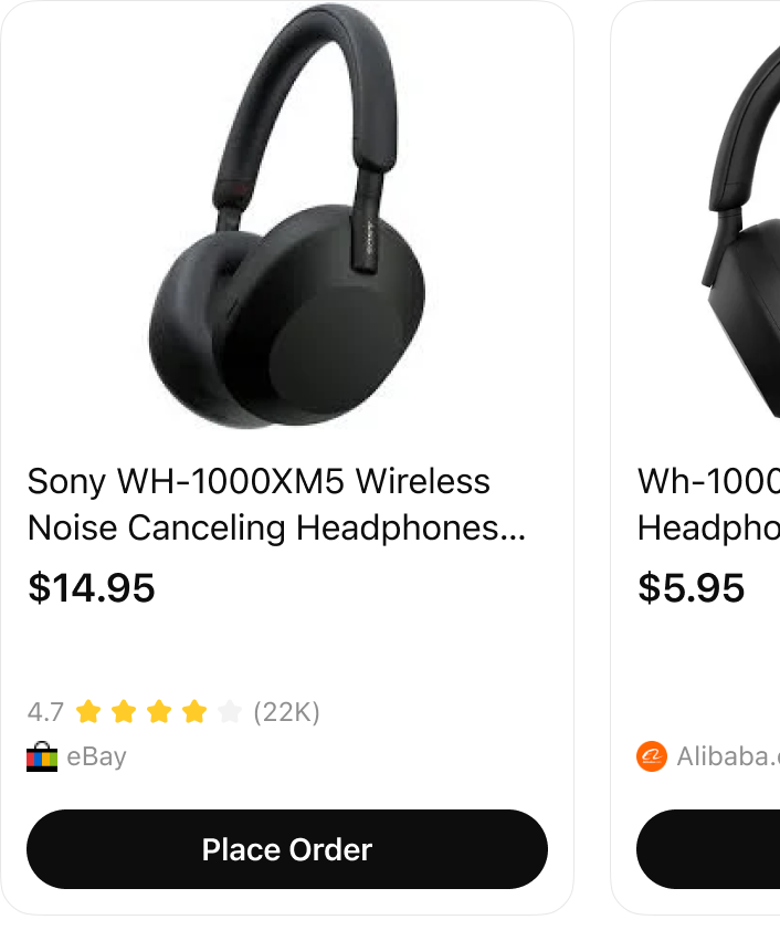 @Zen Shopping Buy black Sony WH-1000XM5 headphones from top-rated seller